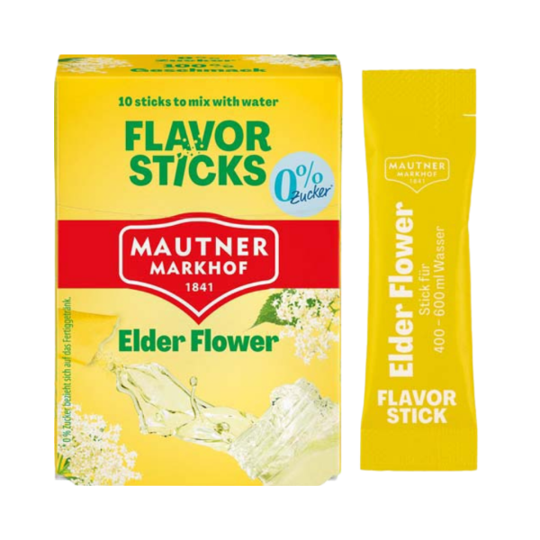 747168 Mautner FlavorSticks Elder Flower, 0 Prozent Zucker, vegan, 10 Stk